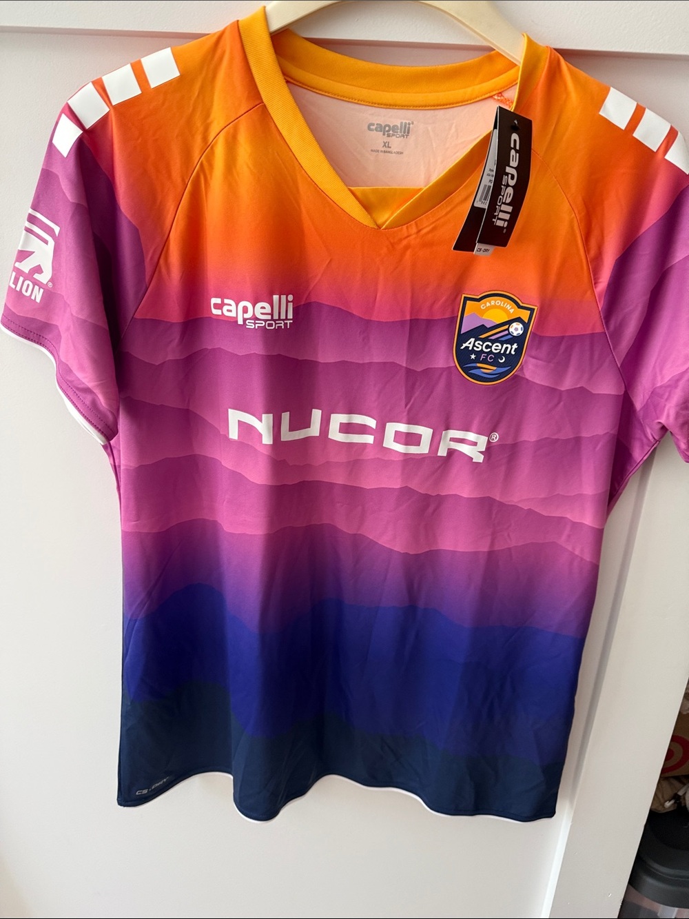 Carolina Ascent woman soccer Orange-Purple Soccer Jersey - carolina Ascent